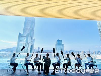 全台最美飯店拚了!無邊際泳池「練划槳」 宣布參戰愛河龍舟賽