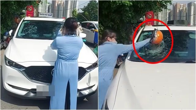 ▲▼越南人妻砸車窗。（圖／翻攝臉書）