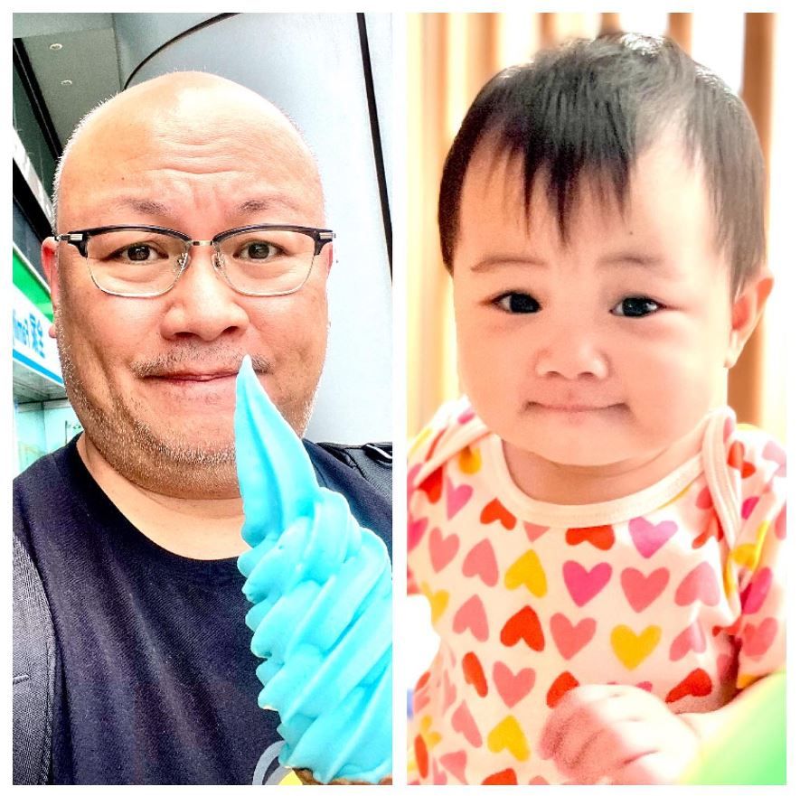 ▲劉亮佐跟女兒某個表情超像。（圖／翻攝自Instagram／renzoliu1118）