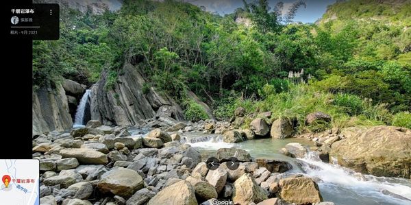 ▲台南南化關山里「千層岩瀑布」係新興秘境。（圖／翻攝自GOOGLE）