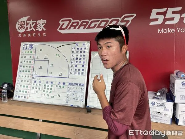 ▲樂天桃猿林政華。（圖／記者楊舒帆攝）