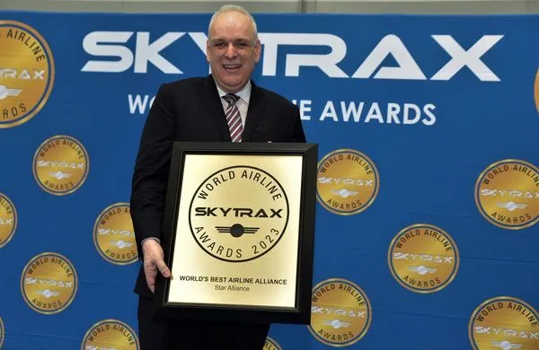 ▲星空聯盟在今年度SKYTRAX世界航空公司評比中再次榮獲「全球最佳航空聯盟」大獎，聯盟著名的洛杉磯機場貴賓室也連續第七年維持其「全球最佳聯盟貴賓室」的地位。（圖／長榮航提供）
