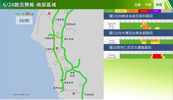 ▲▼端午連假國道路況預測。（圖／高公局）