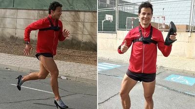 西班牙男「穿高跟鞋跑百米」　僅12.82秒破紀錄：很有挑戰性