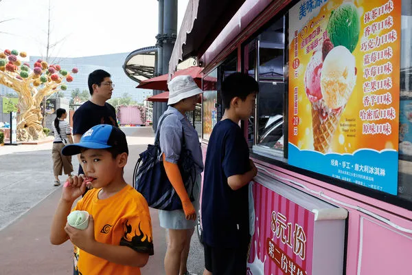 ▲▼北京氣溫飆到40℃。（圖／路透社）