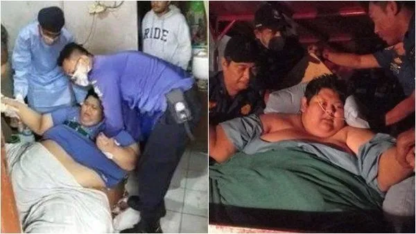 ▲為了協助法吉里就醫，印尼消防隊出動卡車、推高機，甚至打破一堵牆。（圖／翻攝推特）