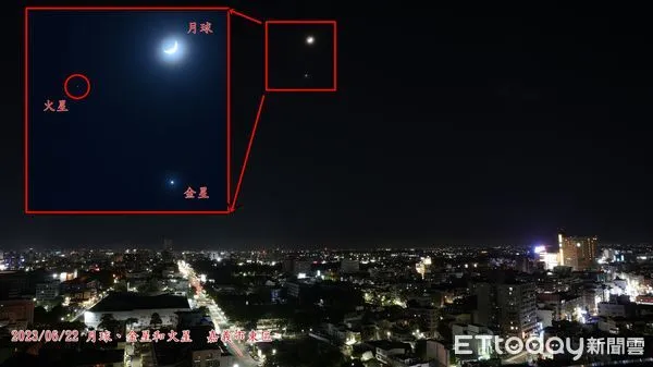 ▲▼  蘭潭國小端午節為嘉義市打卡留下睽違15年夜空「啾咪」美照 。（圖／嘉義市政府提供）