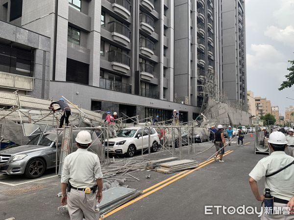 ▲惠宇建設,鷹架倒塌。（圖／市府提供）