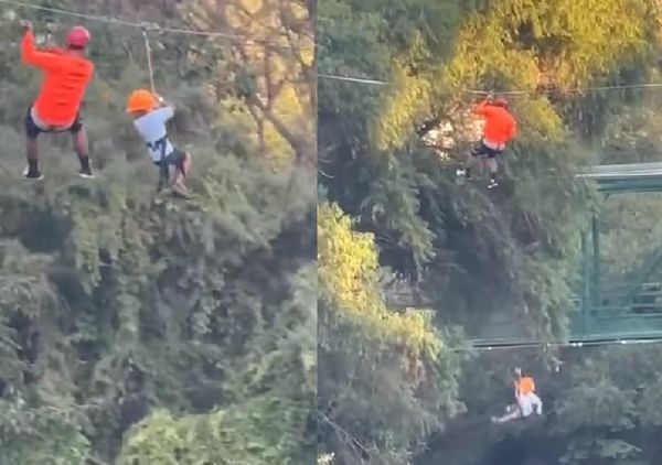 溜索一半繩子突然斷裂　6歲童「墜落12公尺高空」驚險畫面曝光。（圖／翻攝自Facebook）