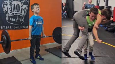 天生神力！9歲男童「成功硬舉68公斤」站挺挺　3歲就成為摔角選手還打敗國手