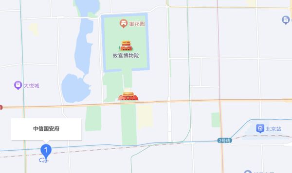 ▲位置極佳的北京中信國安府二期開售。（圖／翻攝百度地圖）