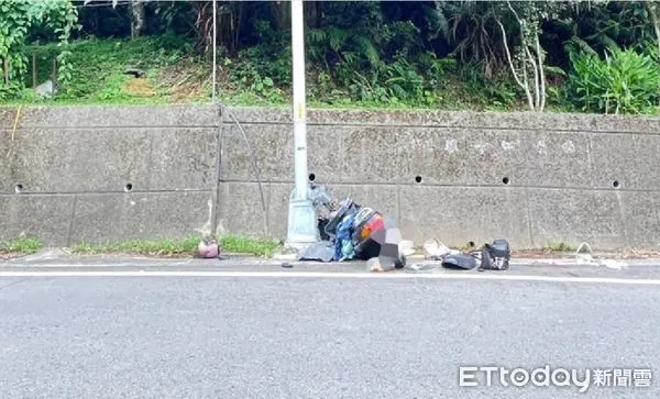 ▲陳女疑似超車不慎，自撞路燈後送醫不治身亡。（圖／記者陸運陞翻攝）