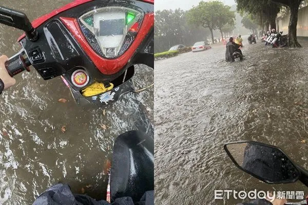 ▲機車快要滅頂了。（圖／藍藍藍授權提供）