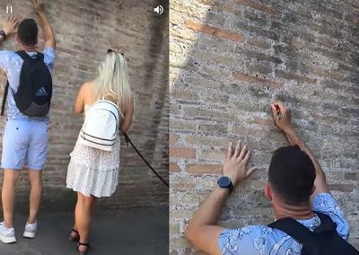 男在羅馬競技場2千年古牆「刻字向女友示愛」　身分曝光恐坐5年牢