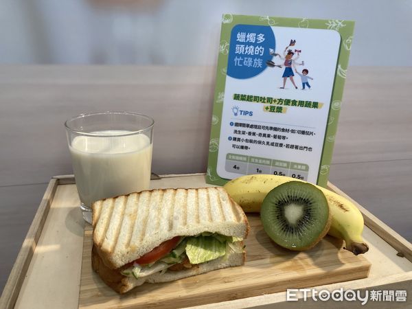 ▲▼台灣癌症基金會今日舉辦兒童早餐攝取調查大公開 記者會，針對忙碌族的備餐。（圖／記者洪巧藍攝）