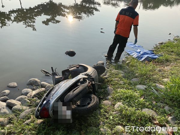 ▲▼台南鹽水區親水公園水池內溺水。（圖／記者林悅翻攝）