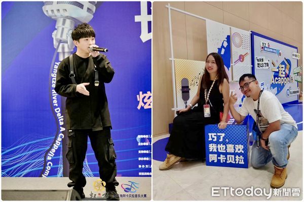 ▲台灣「餘溫人聲樂團」指導老師洪秉承(左圖)和「排灣貝拉」指導老師甘聖竹(右圖右)。