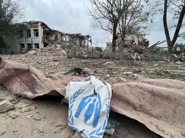 ▲▼烏克蘭札波羅熱地區城鎮奧列霍夫（Orikhiv）10日被俄軍空襲。（圖／路透）