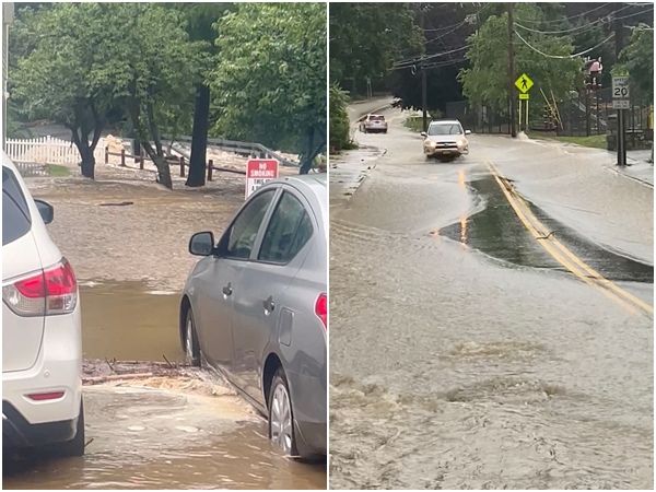 ▲紐約州奧蘭治郡（Orange County）9日降下暴雨引發洪水災情，州長辦公室宣布奧蘭治郡進入緊急狀態。（組圖／路透）
