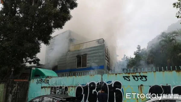 ▲北市大同大學產官實驗室火警，燒出生技公司製毒機密，警方事後逮捕公司負責人章男、製毒師易男。（圖／記者張君豪翻攝）