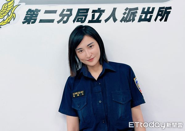 ▲▼台中警察局立人派出所甜美實習女警林佩玉，休假外出買宵夜，也能抓到竊嫌。（圖／台中警方提供，下同）