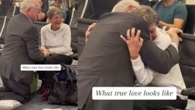 78歲翁「自備枕頭」下跪求婚！認定高中戀人是一生摯愛　她哭紅眼被擁入懷裡