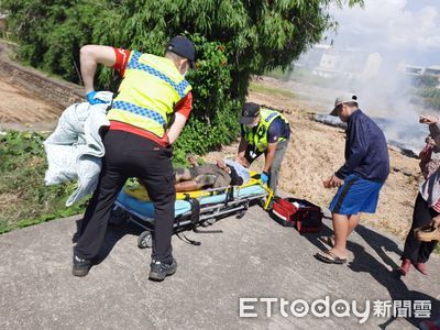 墓園旁燒稻草！苗栗農民遭嗆暈倒地　全身15%燒燙傷送醫搶救