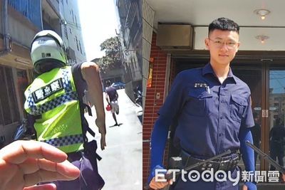 小鮮肉立功！學長喊「追」實習警手刀狂衝　逃逸移工認輸