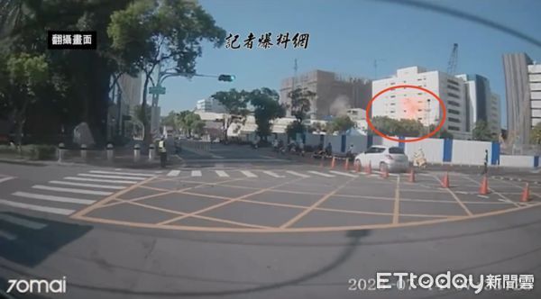 ▲楠梓加工區火警爆炸畫面曝光             。（圖／翻攝記者爆料網）