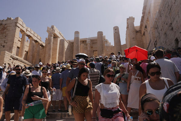 ▲▼希臘雅典衛城（Acropolis）、帕德嫩神廟、希臘熱浪。（圖／路透）