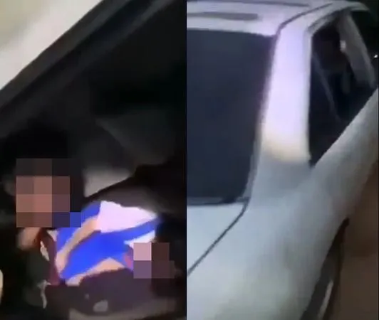 ▲▼馬來西亞砂拉越州情侶車震被拍到，女方疑似穿著中學制服。（圖／翻攝自臉書）