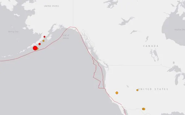 ▲▼ 阿拉斯加地震。（圖／翻攝自USGS）