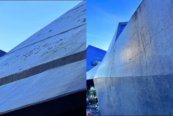 ▲▼北流磁磚脫落牆面裂縫。（圖／翻攝自我是崴爺）