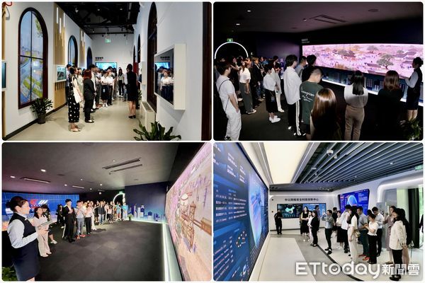 ▲參與活動的學生參觀了中以(上海)創新園以及360數字運營中心。