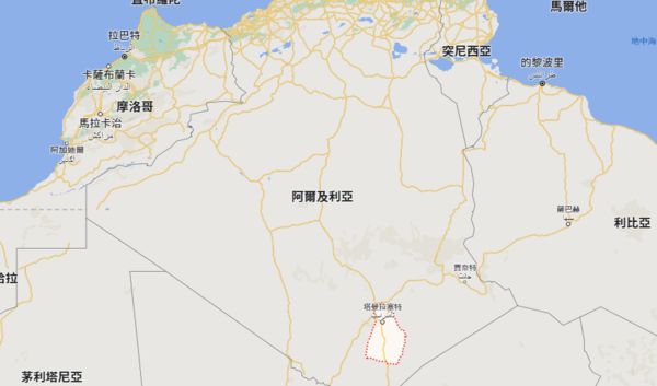 ▲▼阿爾及利亞塔曼拉塞特市（Tamanrasset）。（圖／翻攝自Google地圖）