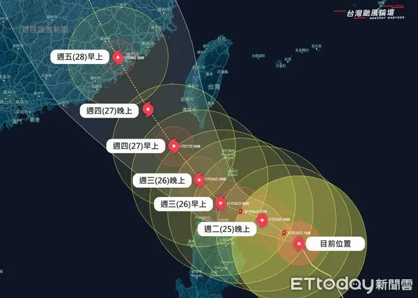 ▲▼杜蘇芮颱風最新動態。（圖／台灣颱風論壇｜天氣特急）