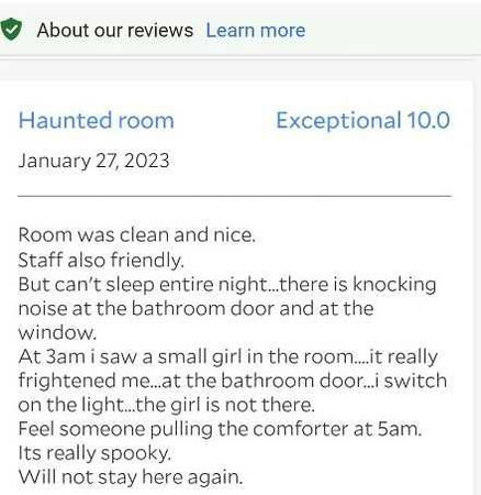 有一名旅客在線上上訂房平臺的評論區表示，自己入住馬六甲的飯店「見鬼經歷」。（圖／翻攝自網路）