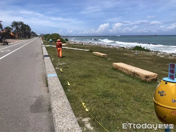 ▲「杜蘇芮」颱風路徑持續向台灣逼近，花蓮地區海邊受已開始出現強陣風及長浪。（圖／記者王兆麟翻攝，下同）