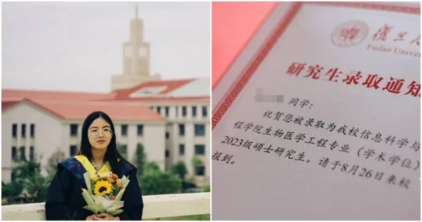 吳玉其保送復旦生物醫學工程系研究所。（圖／翻攝錢江晚報，下同）