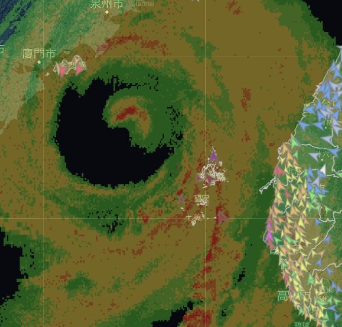 ▲▼杜蘇芮眼牆輾金門澎湖。（圖／翻攝臉書）