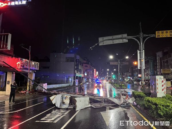 杜蘇芮颱風，台南災情。（圖／記者林悅翻攝）