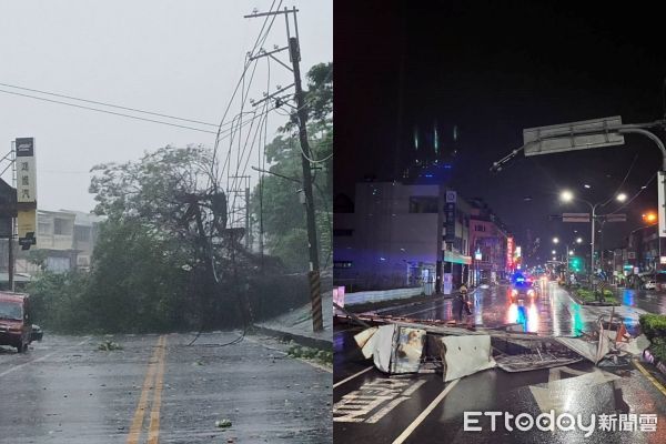杜蘇芮颱風，台南災情。（圖／記者林悅翻攝）