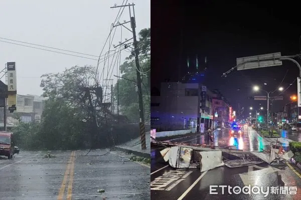 杜蘇芮颱風，台南災情。（圖／記者林悅翻攝）