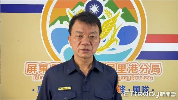 ▲里港警分局大平所所長陳進儒說明案情            。（圖／記者陳崑福翻攝，下同）