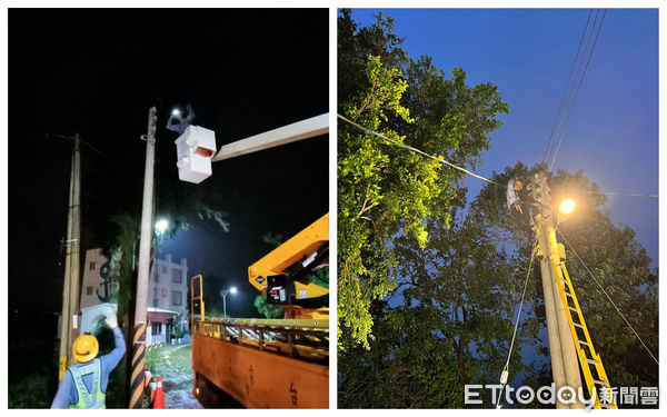 ▲▼杜蘇芮颱風造成金門8825戶停電，台電持續動員搶修當中。（圖／記者林名揚翻攝）
