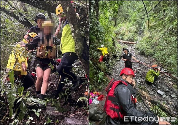 ▲▼杜蘇芮颱風 2 名登山客受困南橫栗松溫泉 3 天 28 日傍晚終於平安獲救。（圖／記者楊漢聲）