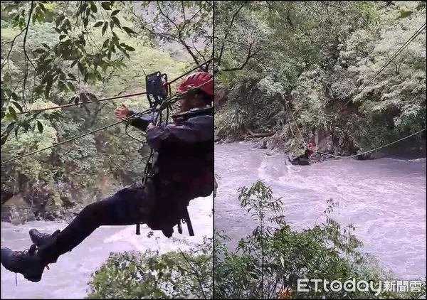 ▲▼杜蘇芮颱風 2 名登山客受困南橫栗松溫泉 3 天 28 日傍晚終於平安獲救。（圖／記者楊漢聲）