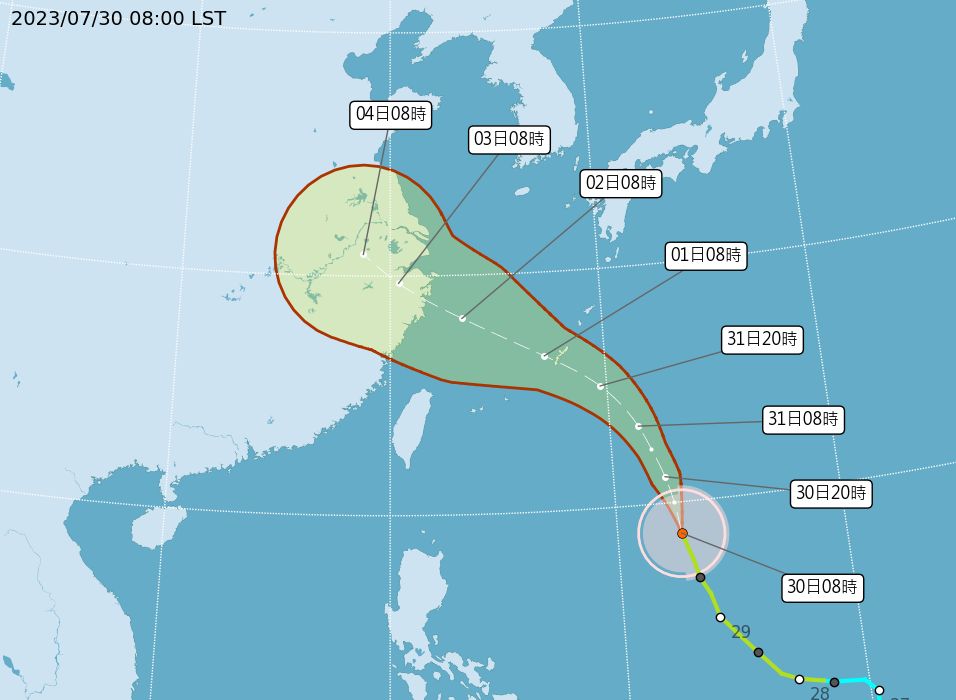 ▲▼卡努颱風。（圖／氣象局）