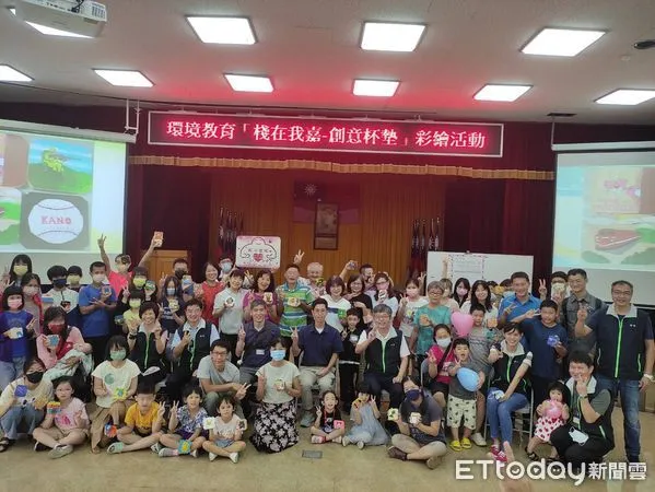 ▲▼  台電嘉義區處將廢棄木棧板裁切成杯墊重拾循環再現新意  。（圖／台電嘉義區處提供）