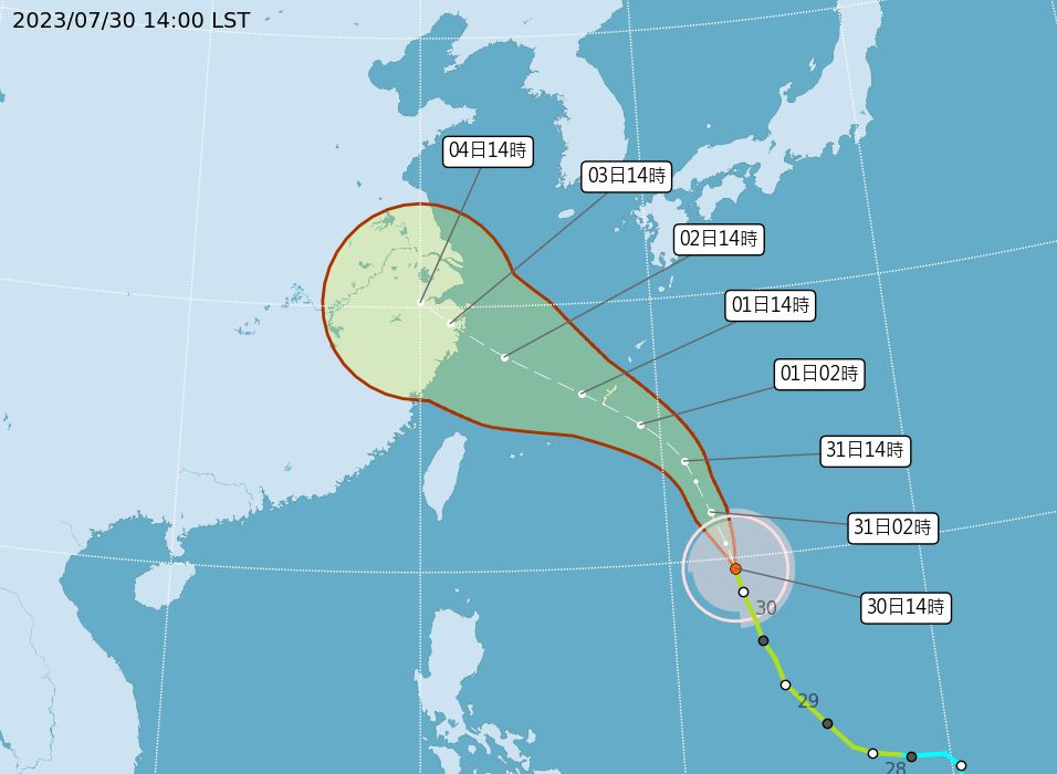 ▲▼颱風卡努。（圖／氣象局）